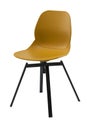 Standart brown office plastic chair isolated on white. Simple office furniture.