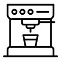 Standart coffee machine icon, outline style