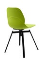 Standart green office plastic chair isolated on white. Simple office furniture.