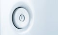 Standby-button on a light blue background. Royalty Free Stock Photo