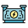 Standby generator icon vector flat Royalty Free Stock Photo