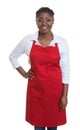 Standing african american waitress Royalty Free Stock Photo