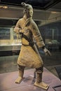 Standing Archer unearthed in Pit 2, Terracotta Army Xian China Royalty Free Stock Photo