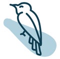 Standing bird, icon