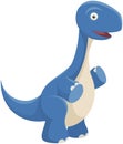 Standing Blue Cartoon Dinosaur Royalty Free Stock Photo