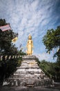 Standing Buddha image at Wat Phra Phutthabat Bua, Ban Phue District, Udon Thani Royalty Free Stock Photo