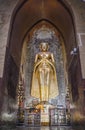 Standing Buddha Kassapa at the Ananda temple adorned in Bagan, Myanmar. Royalty Free Stock Photo