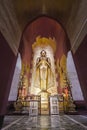 Standing Buddha Kassapa at the Ananda temple adorned in Bagan, Myanmar. Royalty Free Stock Photo