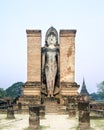 Standing Buddha sculpture in Wat Mahathat, Sukhothai Historical Park, Thailand