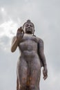 standing Buddha statue on Doi Pukha above Golden Triangle Royalty Free Stock Photo