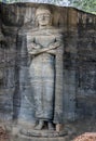 The standing Buddha statue which forms part of the Gal Vihara at Polonnaruwa in Sri Lanka. Royalty Free Stock Photo