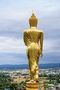 The standing Buddha statute in Thailand Royalty Free Stock Photo