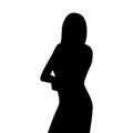 Standing business woman with folded arms