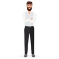 Standing businessman with crossed arms