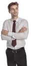 Standing businessman crossed arms