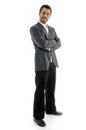 Standing businessman looking at camera