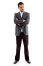 Standing businessman looking at camera