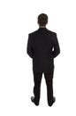 Standing businessman posing from back