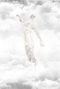 Standing in the clouds Royalty Free Stock Photo