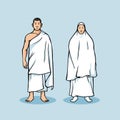Standing Couple Figure Of Hajj Pilgrimage