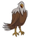 Standing Eagle Shocked Color Illustration