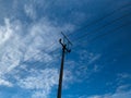 A standing electric pole