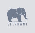 Standing Elephant silhouette