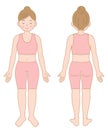 Standing female body. beauty and health care concept