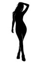 standing female silhouette