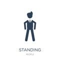 standing frontal man icon in trendy design style. standing frontal man icon isolated on white background. standing frontal man