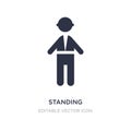 standing frontal man icon on white background. Simple element illustration from People concept