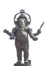 Standing Ganesha on a white background, Thailand.