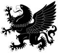Standing heraldic griffin Royalty Free Stock Photo