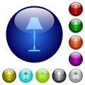 Standing lampshade color glass buttons