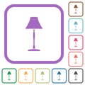 Standing lampshade simple icons
