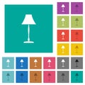 Standing lampshade square flat multi colored icons