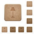 Standing lampshade wooden buttons