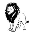 lion full body flat icon
