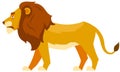 Standing lion side view