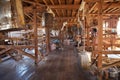 Standing loom workshop on the Lake Inle Myanmar