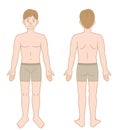 Standing male body. beauty and healthy lifestyle concept