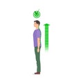 Standing man with correct spine posture