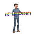 LGTB+ ADOPTION RIGHTS - 3d illustration Royalty Free Stock Photo