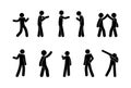 Standing man illustration, people in various poses Royalty Free Stock Photo