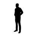 Standing man in jacket, hands in pockets Royalty Free Stock Photo