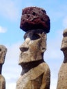 Moai at Ahu Tongariki, on Easter Island, Chile