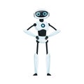 Standing Modern Robot as Programmable Machine Vector Illustration