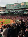 Standing for National Anthem at Fenway Park Royalty Free Stock Photo