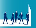 Standing out for the crowd. Business choice vector illustration Royalty Free Stock Photo