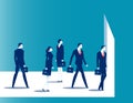 Standing out for the crowd. Business choice vector illustration Royalty Free Stock Photo